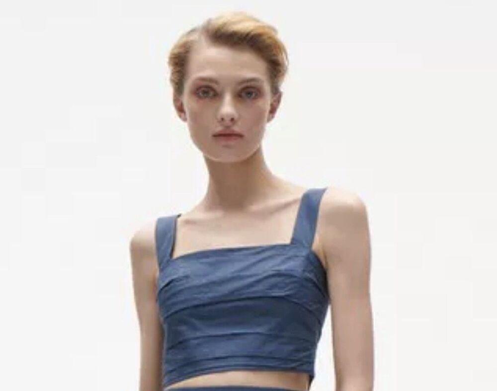 Figue Cropped Alta Top Summer Blue Size 12